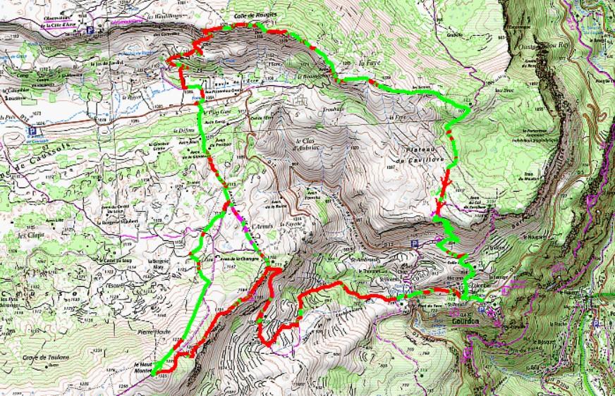 Gourdon hauts montets colle de rougies trace