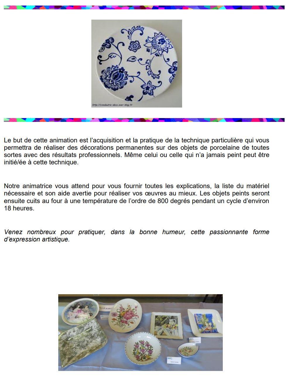 Peinture porcelaine public